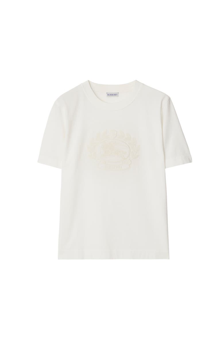 Burberry EKD Cotton T-shirt, Alternate, color, Chalk