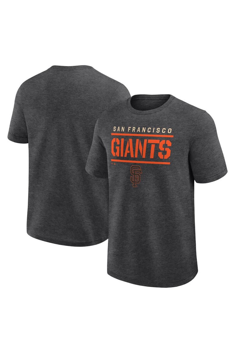 Men's Fanatics Heather Charcoal San Francisco Giants Top Notch T-Shirt, Main, color, Heather Charcoal