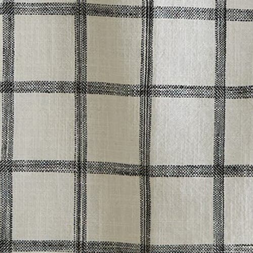 Tag Set Of 2 Black Check & Stripe On Beige Background Cotton Kitchen Dishtowels 26l X 18w In. In Multi