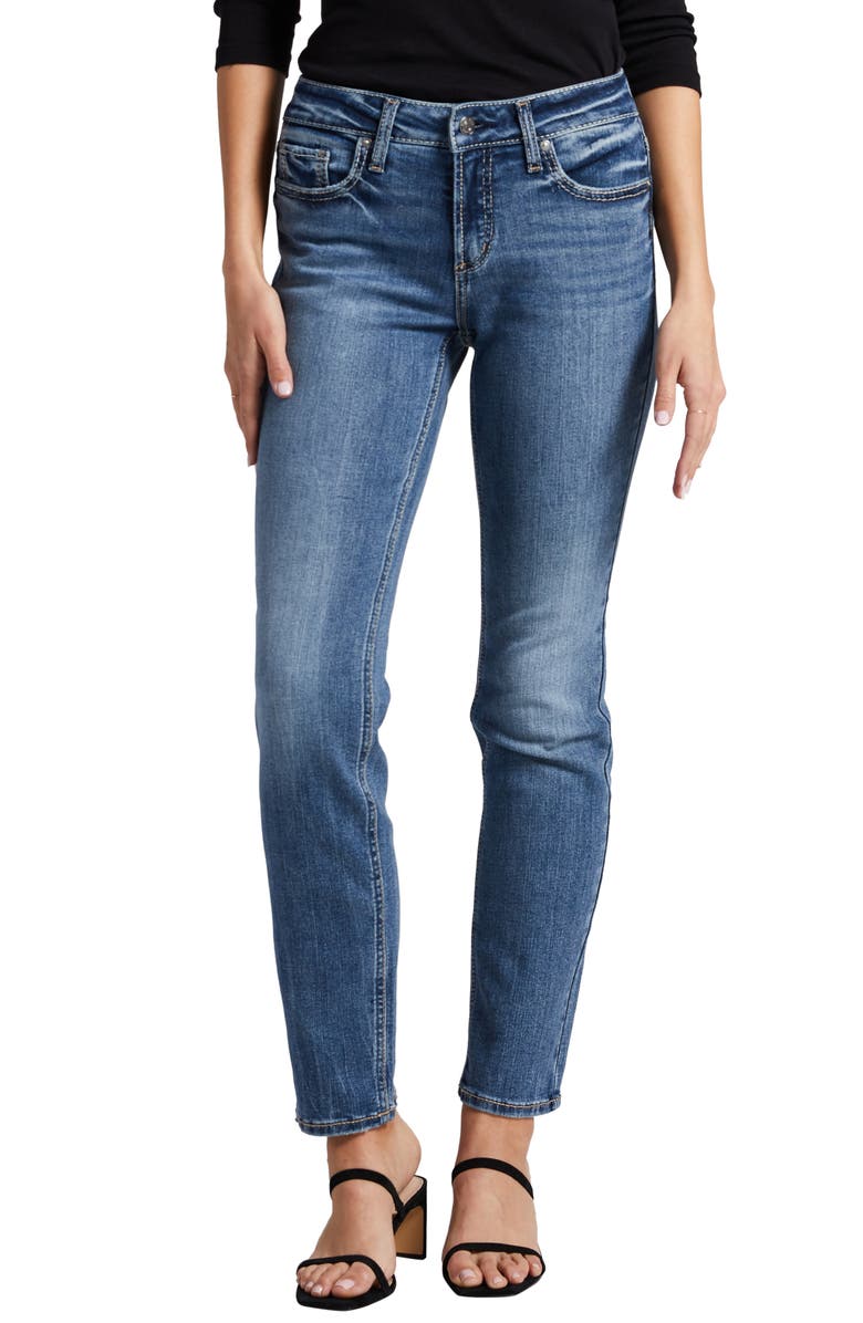 Silver Jeans Co. Suki Straight Leg Jeans, Main, color, 