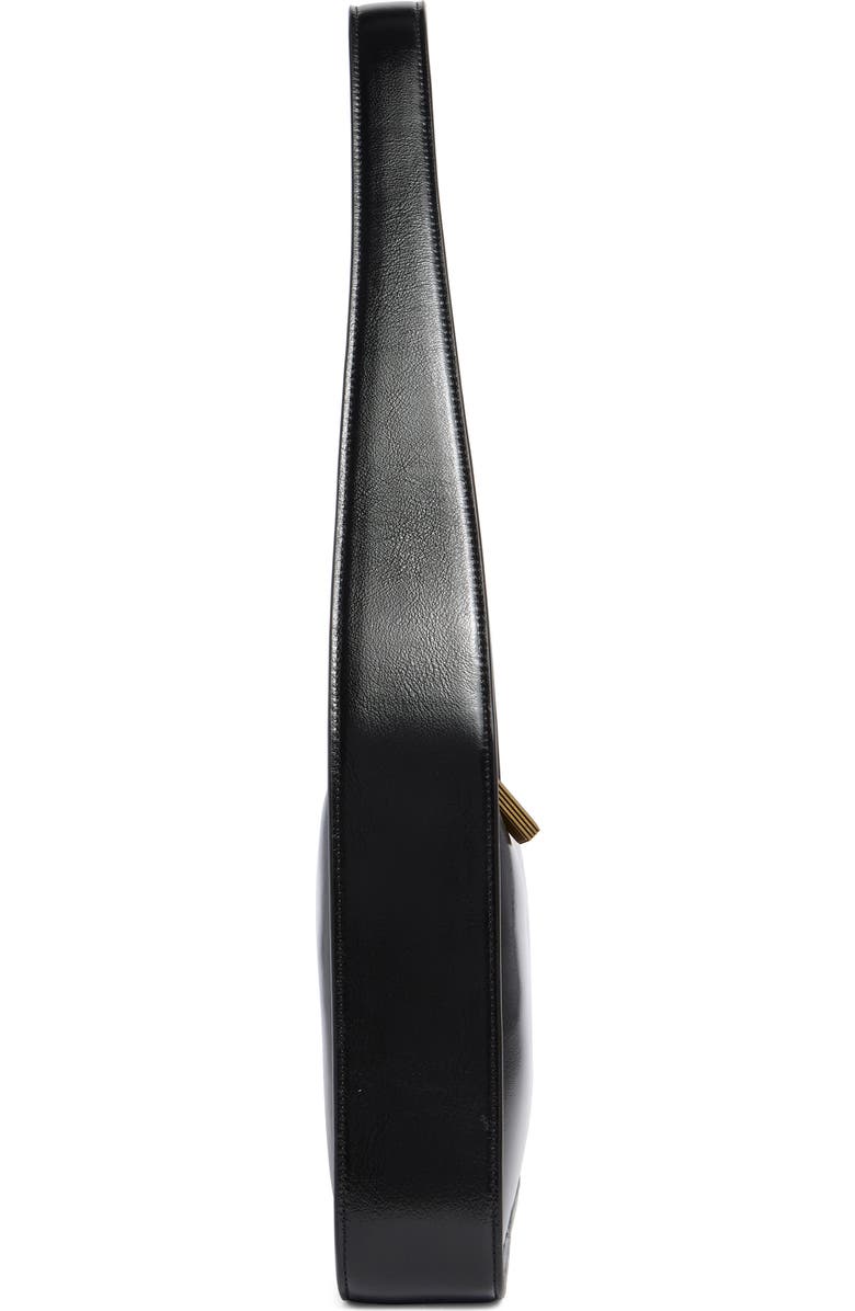 Khaite Lori Squared Leather Shoulder Bag, Alternate, color, 200 Black