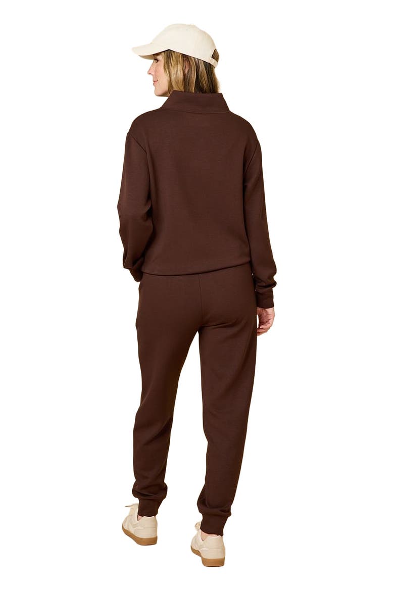 Athleisure DreamTech 1/4 Zip Jogger Set, Alternate, color, Espresso