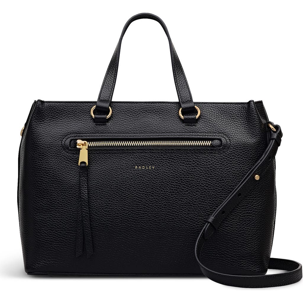 Radley Pickwick Medium Ziptop Satchel Bag In Black
