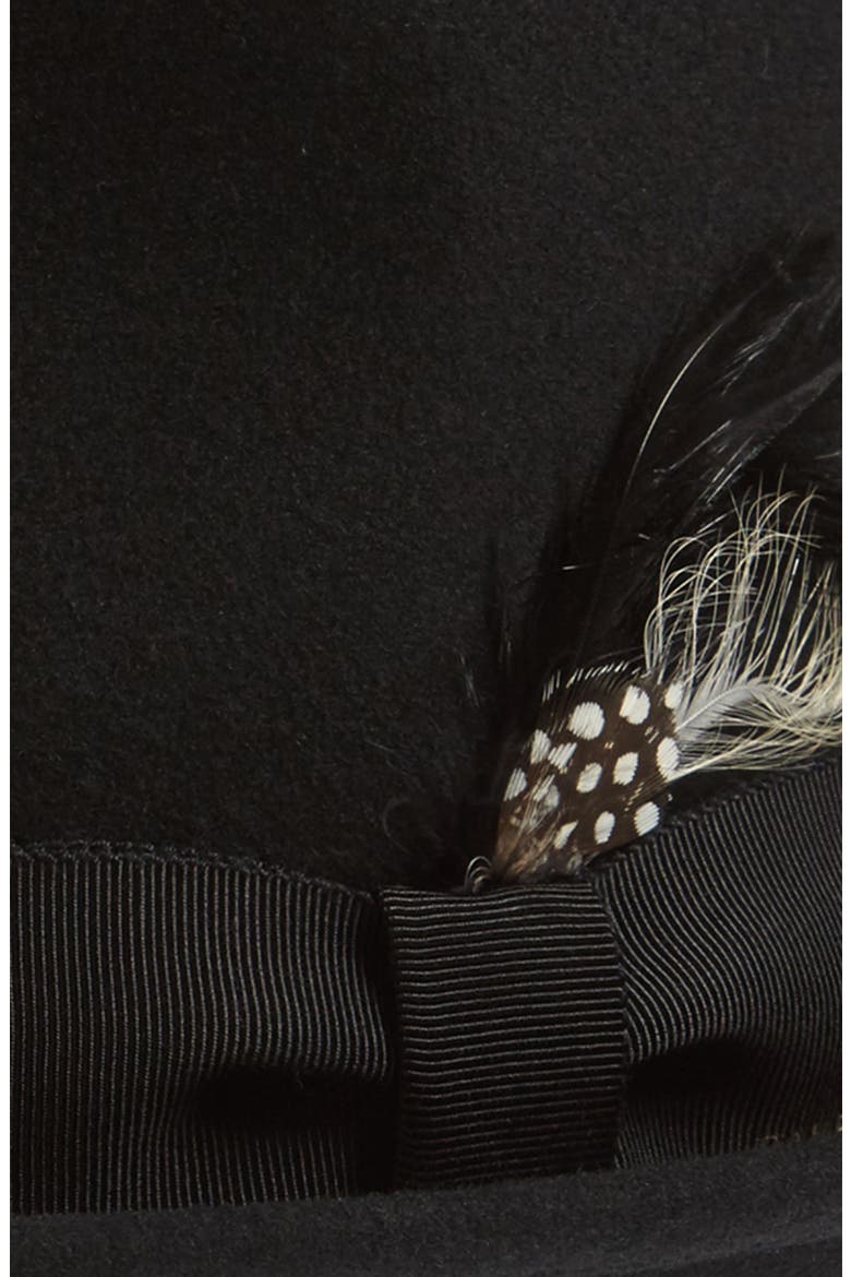 Tino Snap Brim Wool Fedora, Alternate, color, BLACK