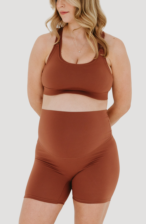 Axk High Impact Racer Back Maternity & Nursing Sports Bra With Easy-release Breastfeeding Clips In Red