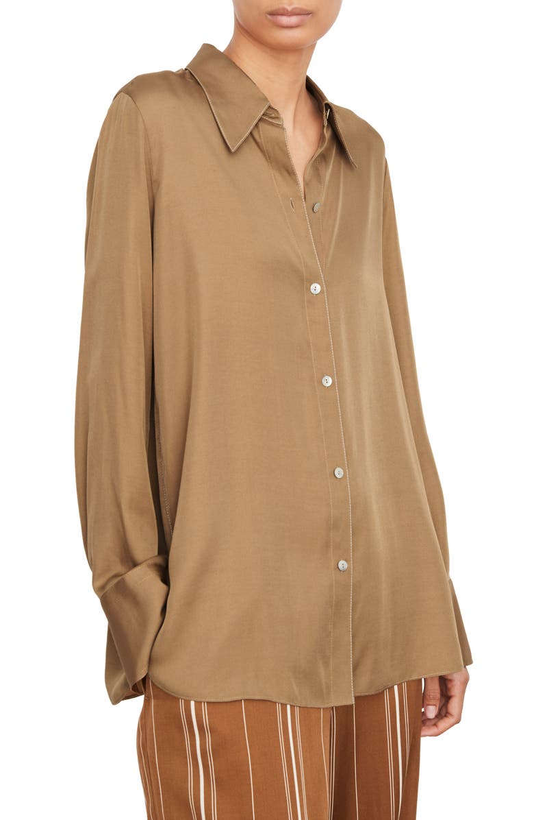 Vince Silk Blend Tunic Blouse, Alternate, color,
