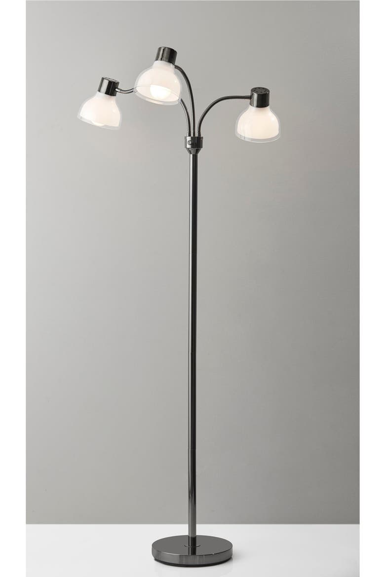 Presley 3-Arm Floor Lamp, Alternate, color, BLACK NICKEL