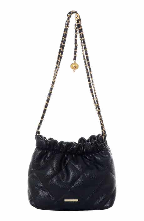 Adornia Quilted Faux Leather Bucket Bag