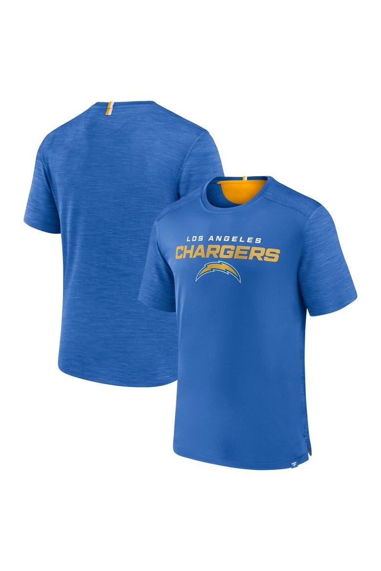 Men's Fanatics Branded Powder Blue Los Angeles Chargers Defender Evo T-Shirt, Main, color, Powder Blue
