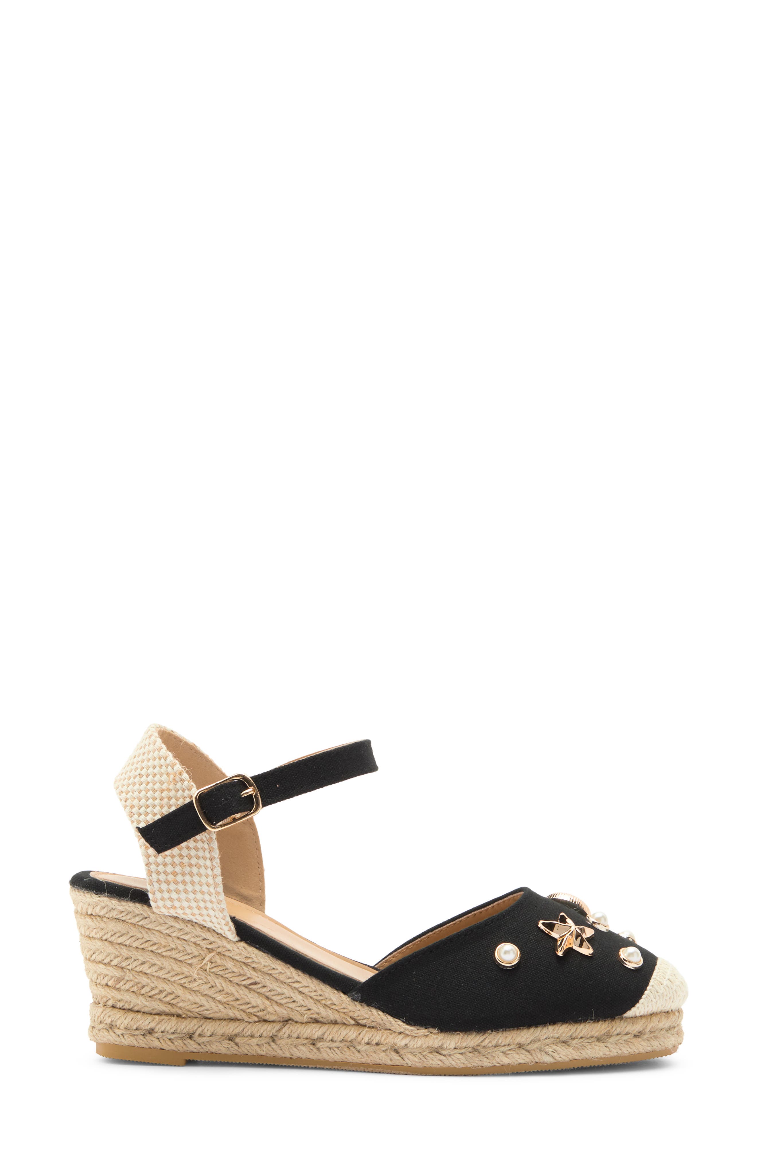 Josie Espadrille Wedge Pump, Alternate, color, BLACK