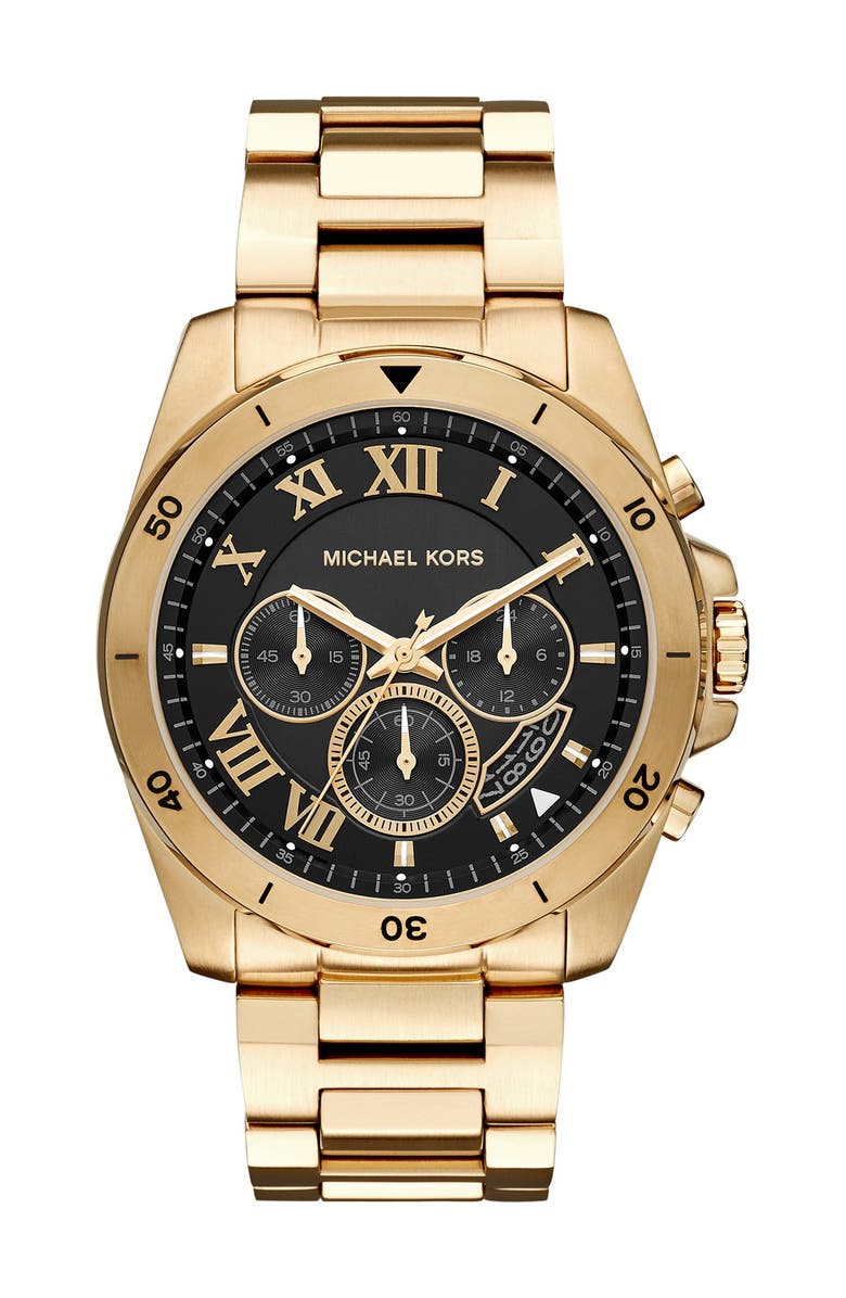 Michael Kors 'Brecken' Chronograph Silicone Strap Watch, 44mm, Main, color, 