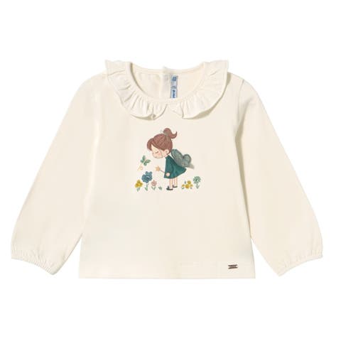 Ruffle-Neck T-shirt