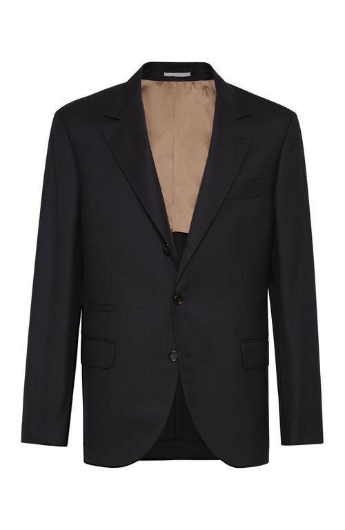 Brunello Cucinelli Houndstooth Blazer In Anthracite