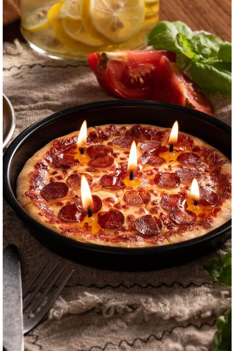 Pepperoni Pizza Candle, Alternate, color, Pepperoni Pizza