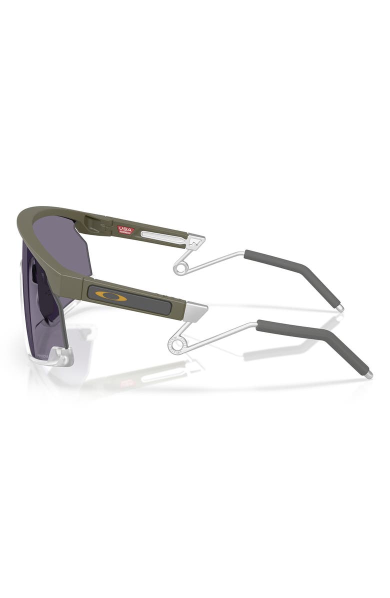 Oakley BXTR 39mm Polarized Rectangular Sunglasses, Alternate, color, Matte Moss / Prizm Grey