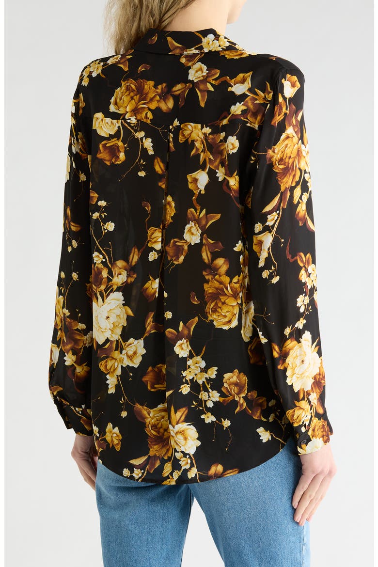Nina Long Sleeve Top, Alternate, color, BLACK MULTI IKEBANA