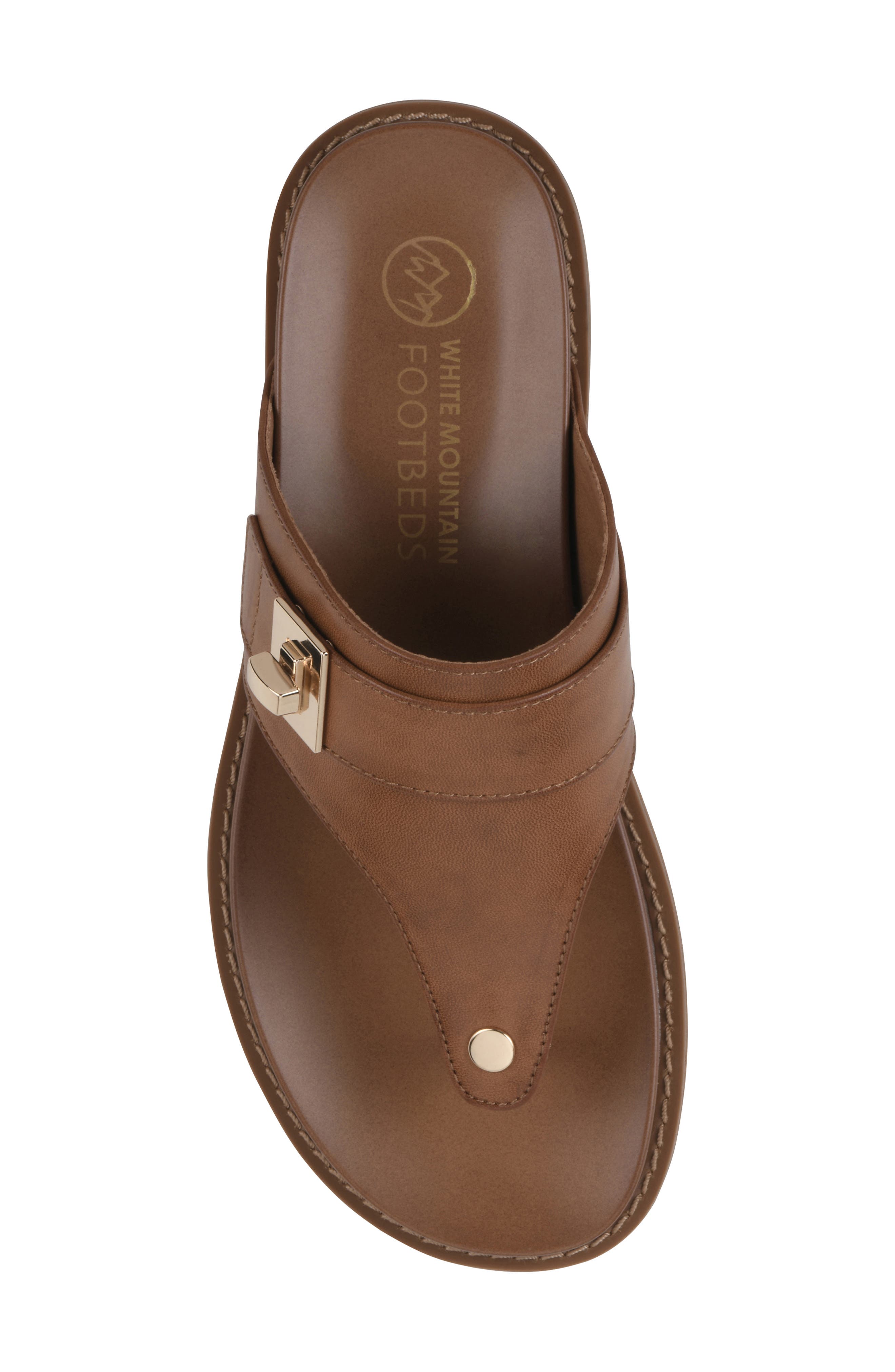 Malabar Thong Sandal, Alternate, color, DARK TAN/ SMOOTH