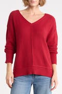 Lucky Brand Textured V-Neck Sweater