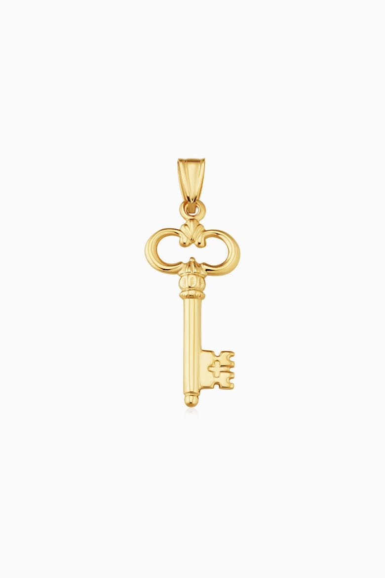 14K Yellow Gold Maison Pendant Charm, Main, color, 14K Yellow Gold