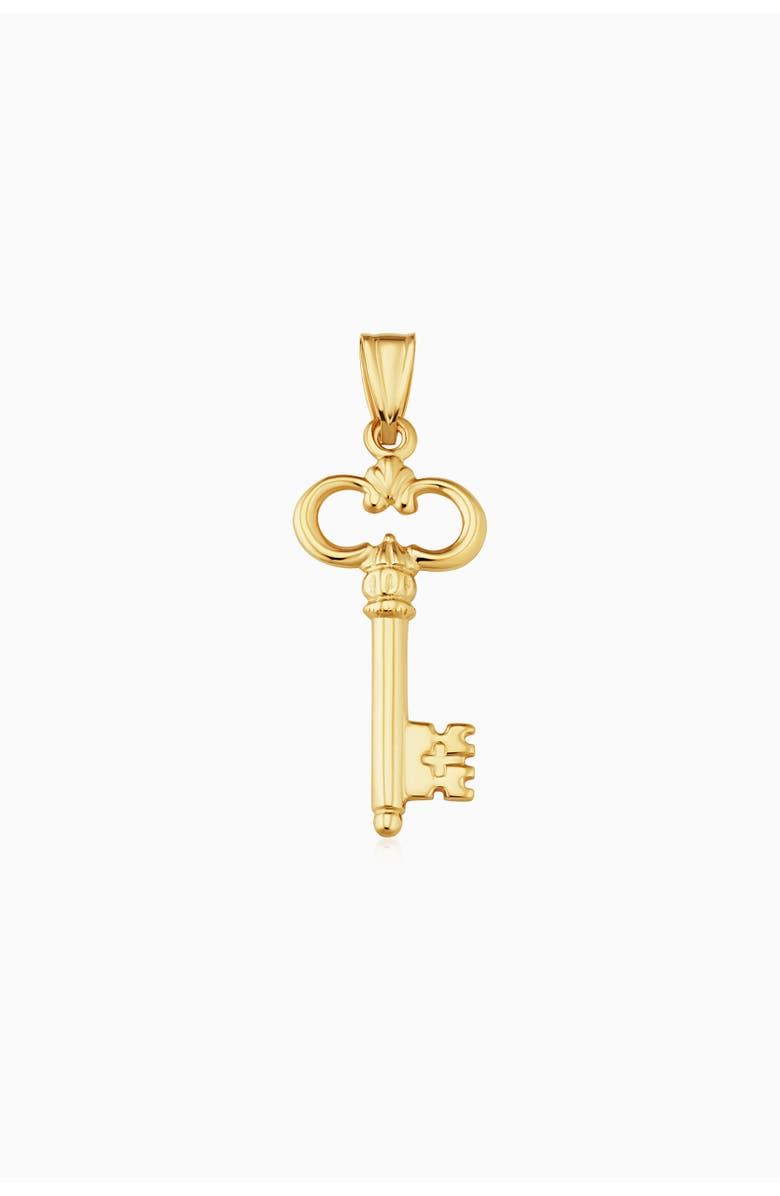 Oradina 14K Yellow Gold Maison Pendant Charm, Main, color, 14K Yellow Gold