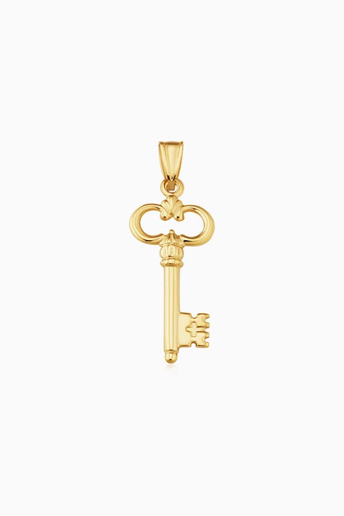 Oradina 14k Yellow Gold Maison Pendant Charm In Gold