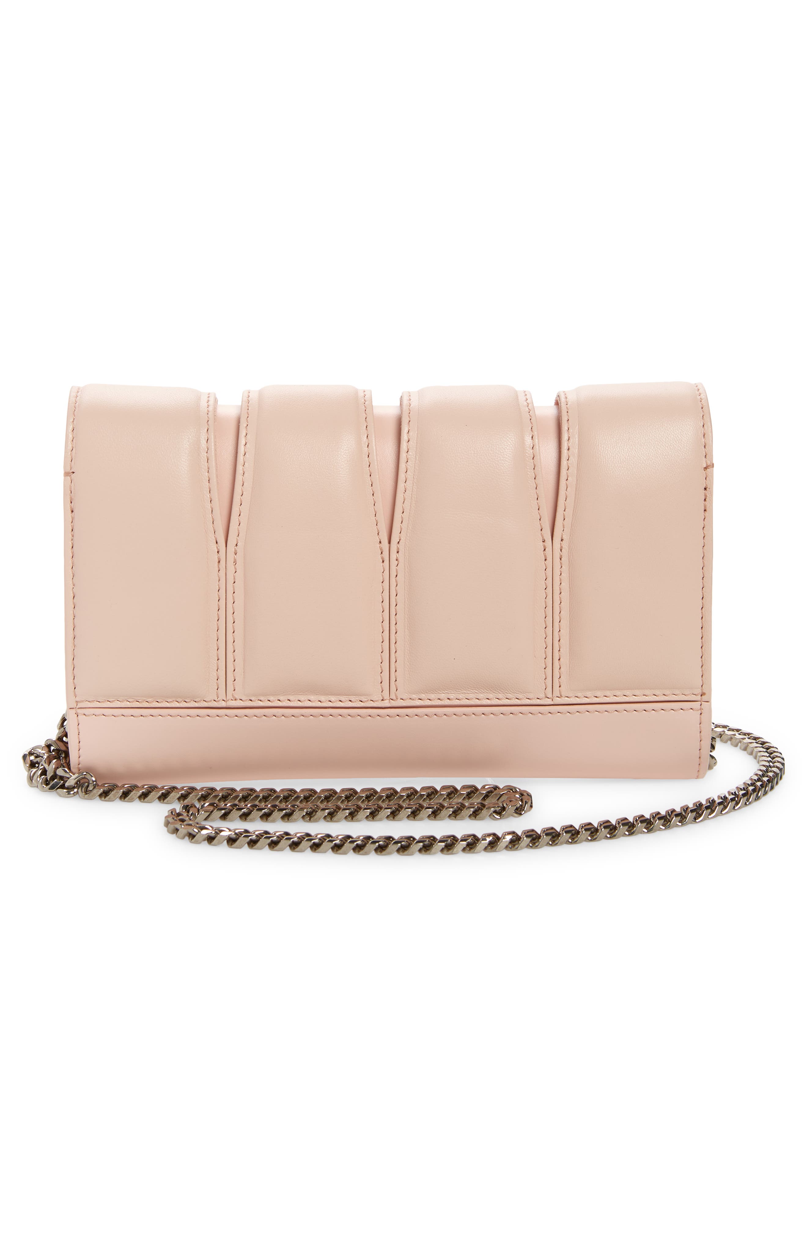 Slash Cutout Knuckle Leather Clutch, Alternate, color, CLAY