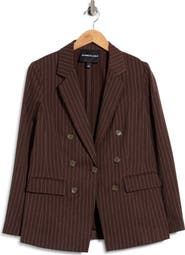 Kenneth Cole Pinstripe Double Breasted Blazer