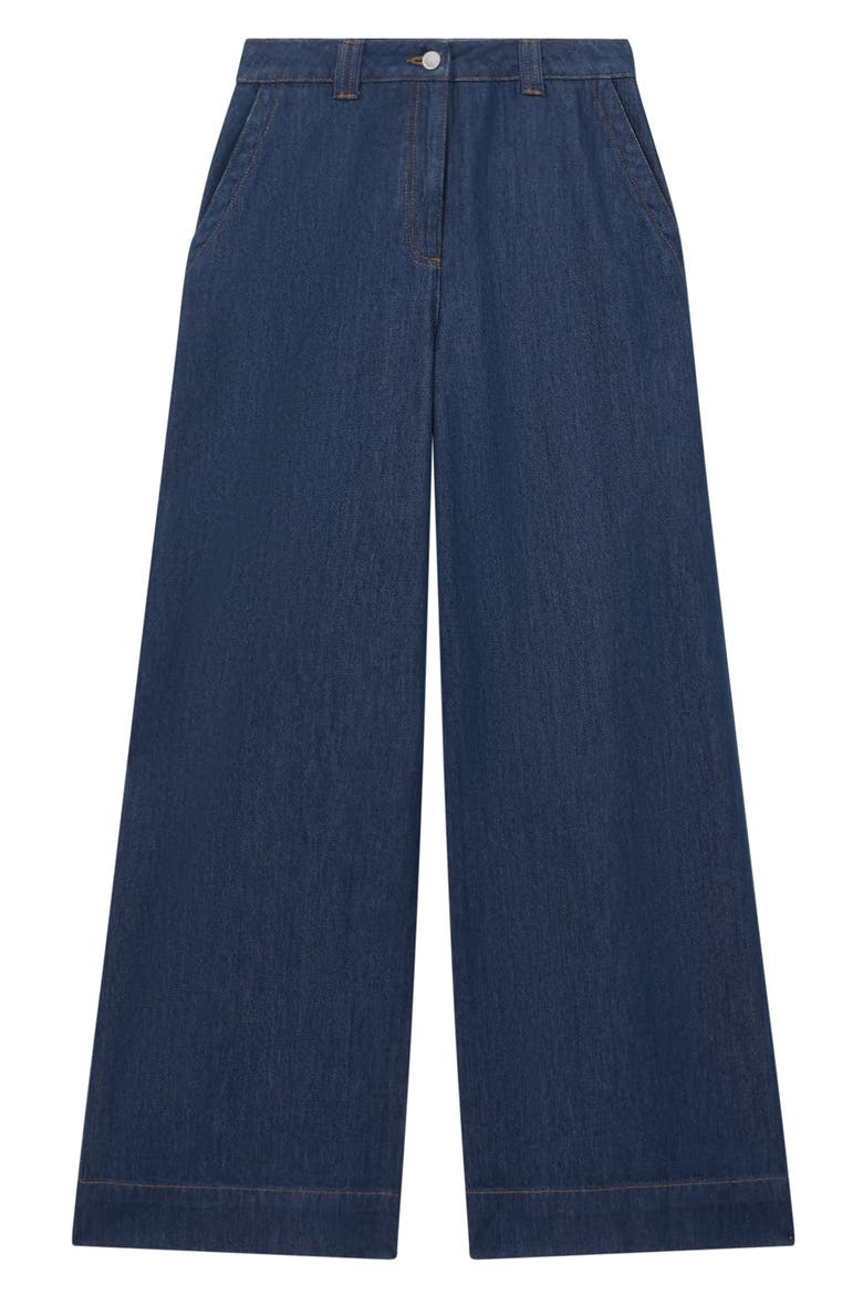 Olivia High Waist Wide Leg Jeans, Alternate, color, DARK BLUE