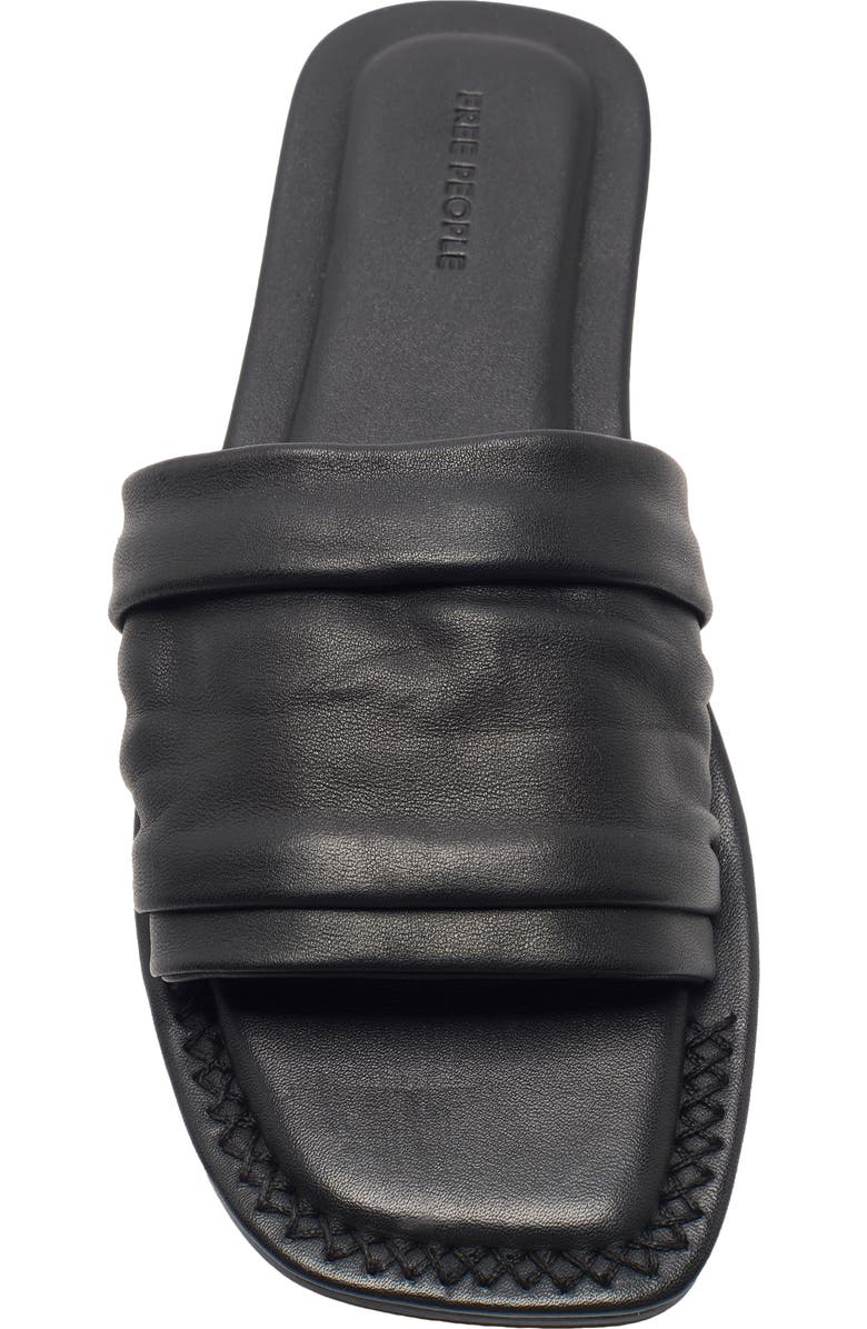 Free People Evelyn Slide Sandal, Alternate, color, Black Tide Leather