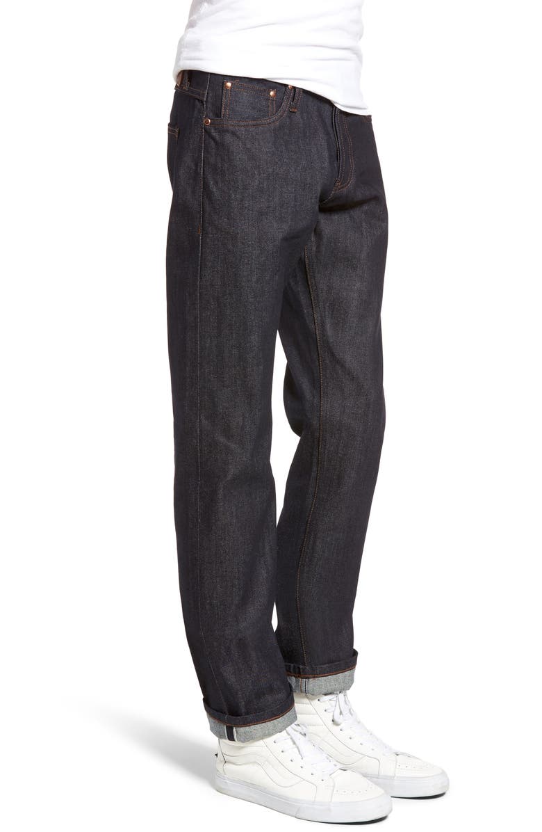 The Unbranded Brand UB301 Straight Leg Raw Selvedge Jeans, Alternate, color,