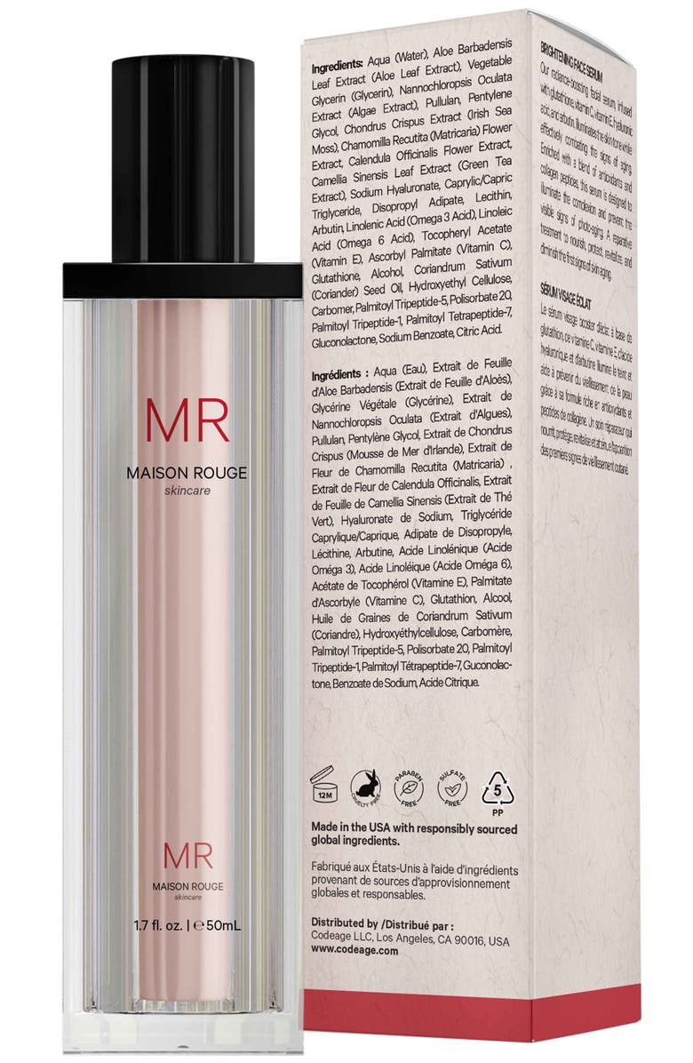 Codeage Brightening Face Serum, Glutathione, Collagen HA, Vitamin, CoQ10, Refillable 50mL, Alternate, color, White