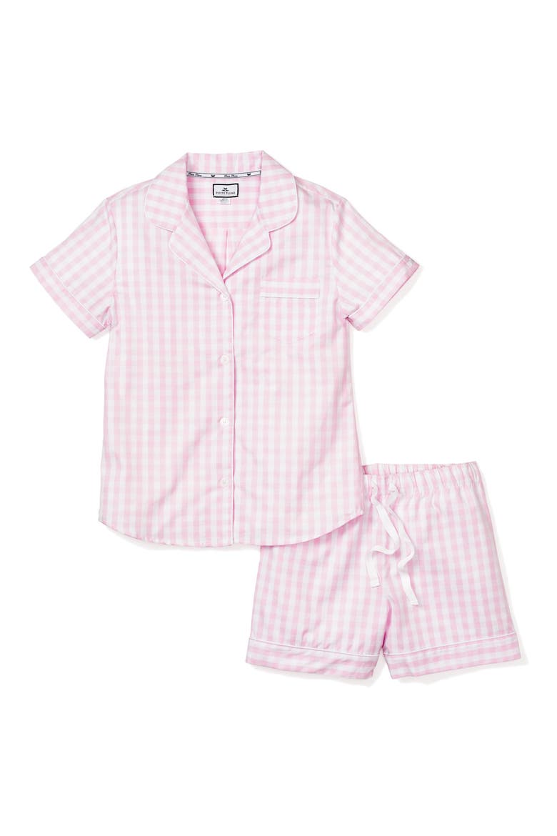 Gingham Short Pajamas, Alternate, color, PINK