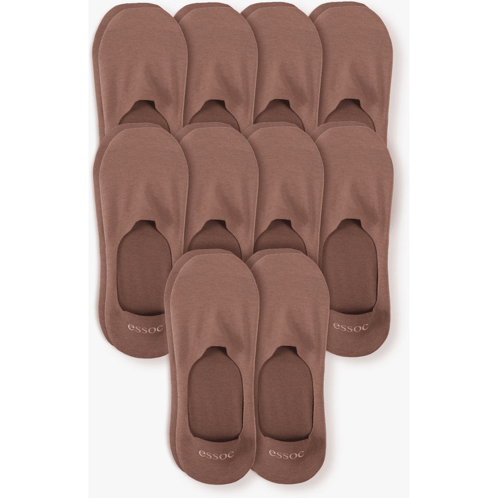 Essoc Inc Unisex Cotton No Show Socks 10-pack In Purple