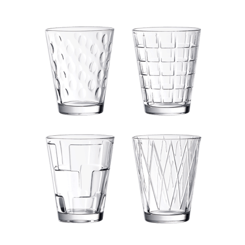 Villeroy & Boch 4-piece Dressed Up Assorted Tumbler Set In Clear
