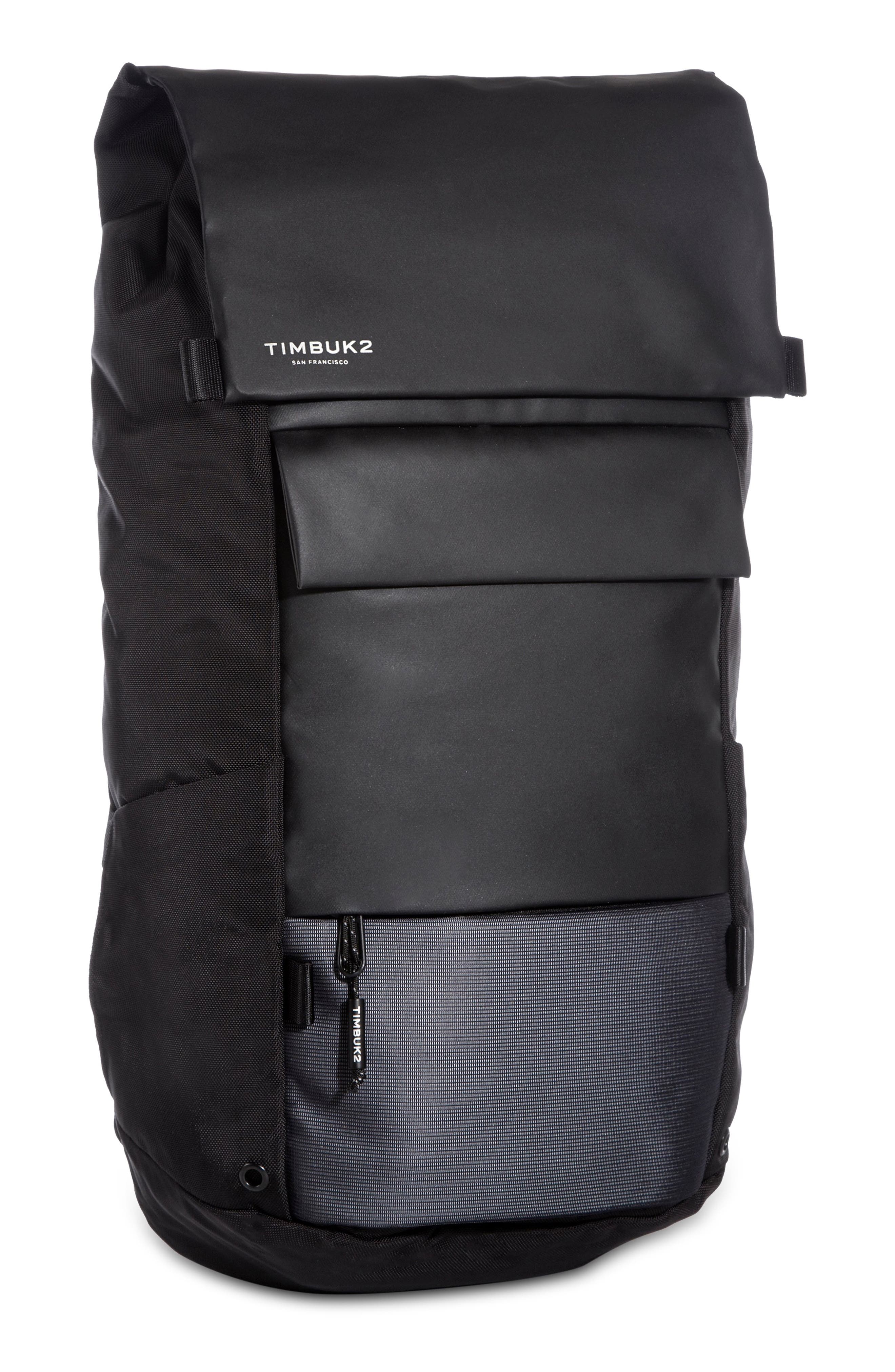Robin Water Resistant Laptop Backpack, Main, color, JET BLACK