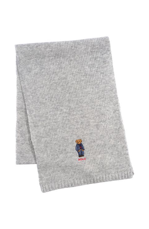 Solid Denim Bear Scarf