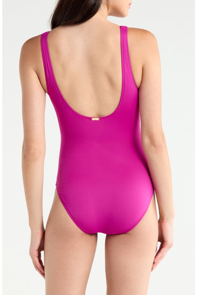 Ring Underwire One-Piece Swimsuit, Alternate, color, PLUMERIA
