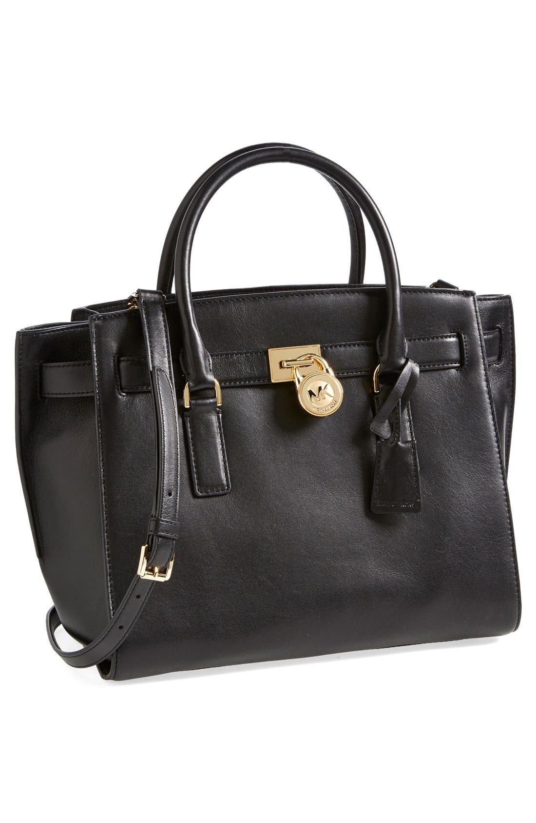 'Large Hamilton - Traveler' Tote, Main, color, BLACK