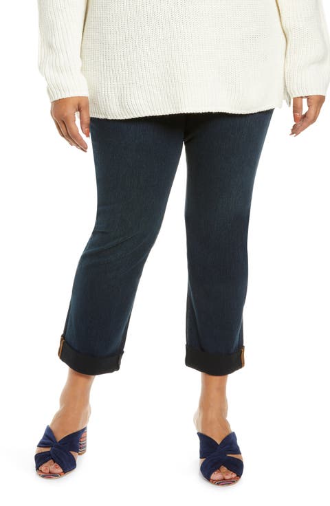 'Lyssentials High Rise Boyfriend Denim Leggings (Plus)