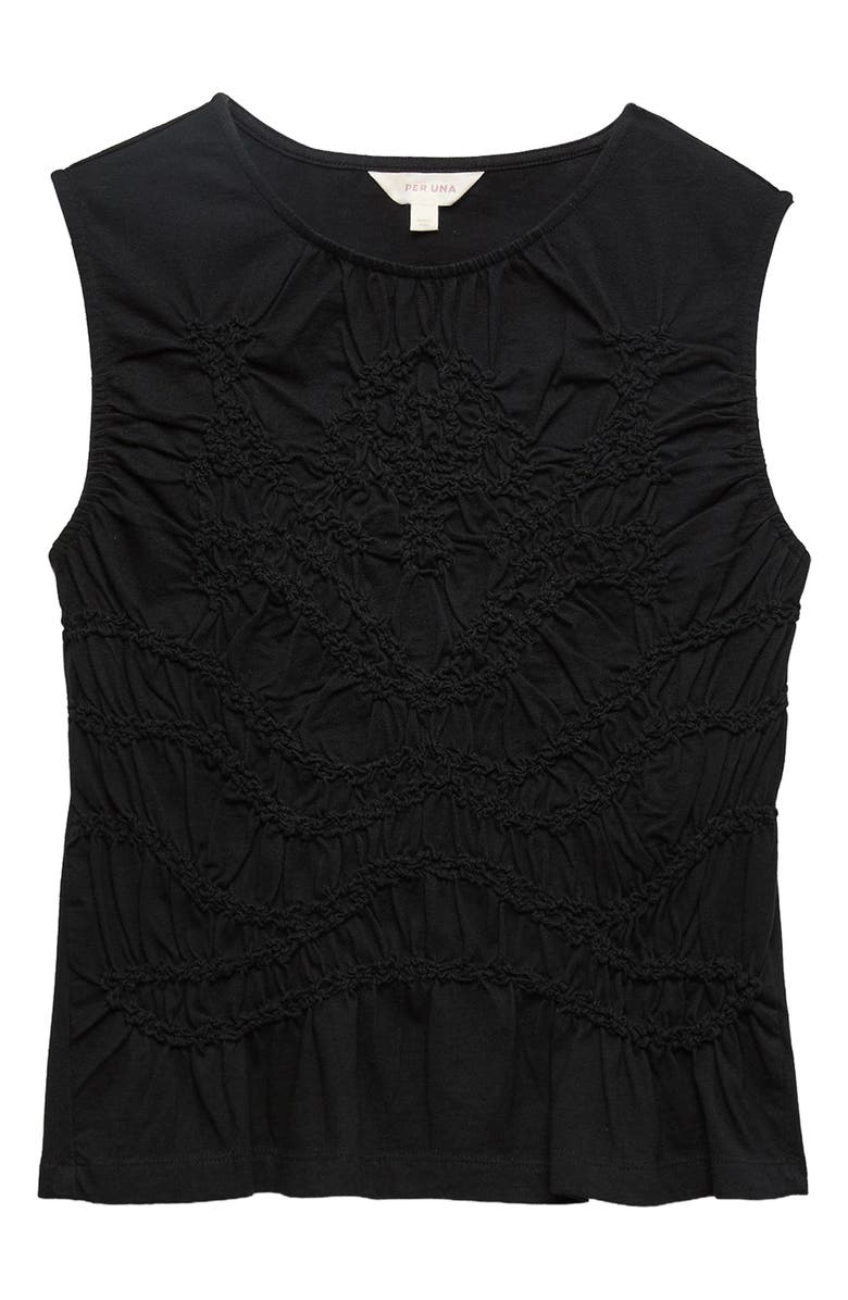 PER UNA BY M&S Stitch Detail Cotton Jersey Tank, Alternate, color, Black
