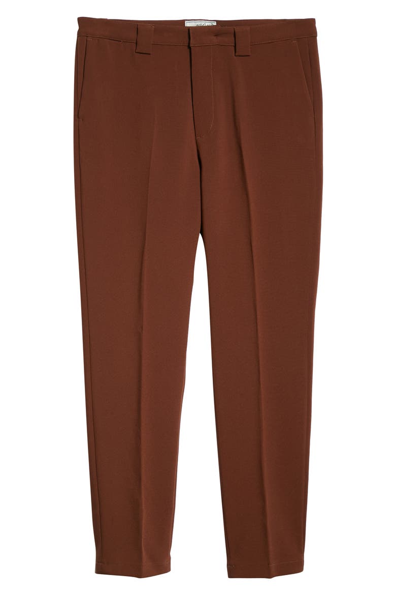 Tailored Fit Flat Front Golf Pants (Nordstrom Exclusive), Alternate, color, BROWN