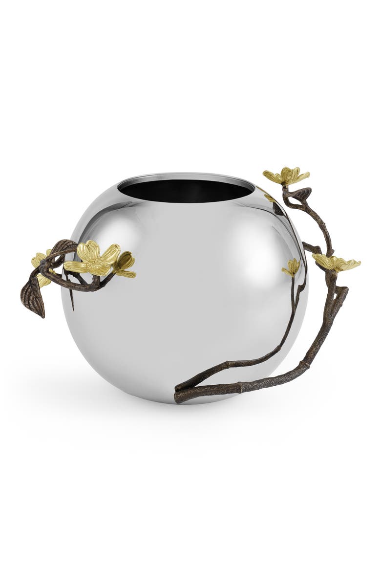 Dogwood Rose Bowl Vase, Alternate, color, SILVER/ GOLD/ BRASS