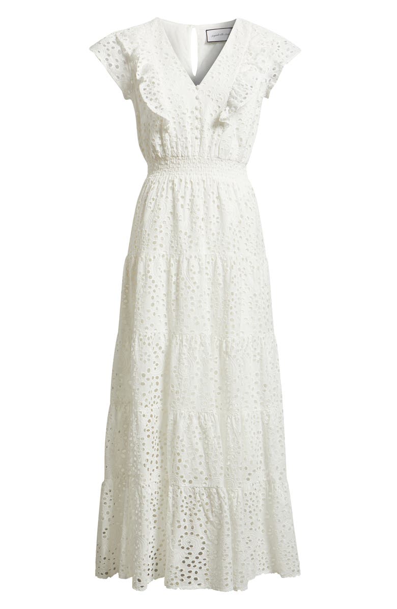 LAYERED WITH LOVE Eyelet Maxi Dress, Main, color, 