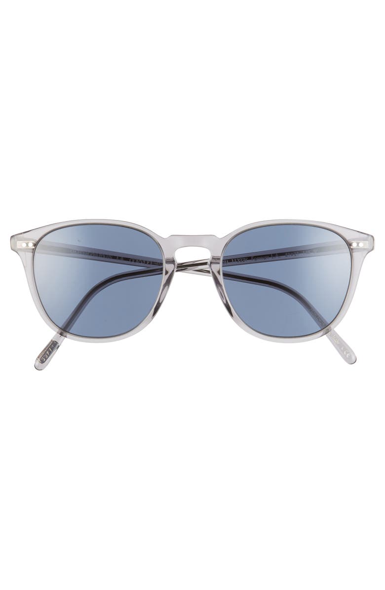 Oliver Peoples Forman L.A. 51mm Polarized Round Sunglasses, Alternate, color, Workman Grey/ Blue