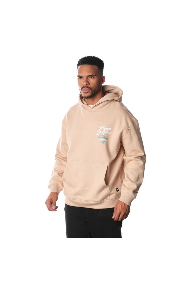 Unisex The Wild Collective Cream Miami Dolphins Fleece Pullover Hoodie, Main, color, Cream