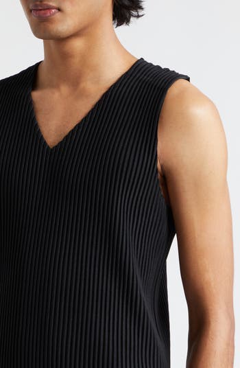 ISSEY MIYAKE HOMME PLISSE ベスト タンクトップ  黒 Homme Plissé Issey Miyake メンズ ベスト＆タンクトップ通販