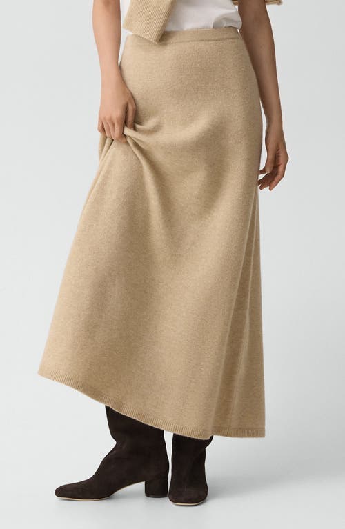 Theory Astor Wool Blend Maxi Skirt In Sand
