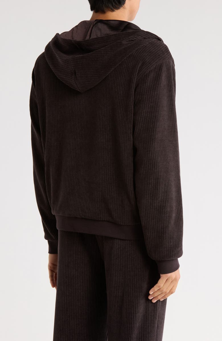 JASON WU Corduroy Snap Hoodie, Alternate, color, Chocolate