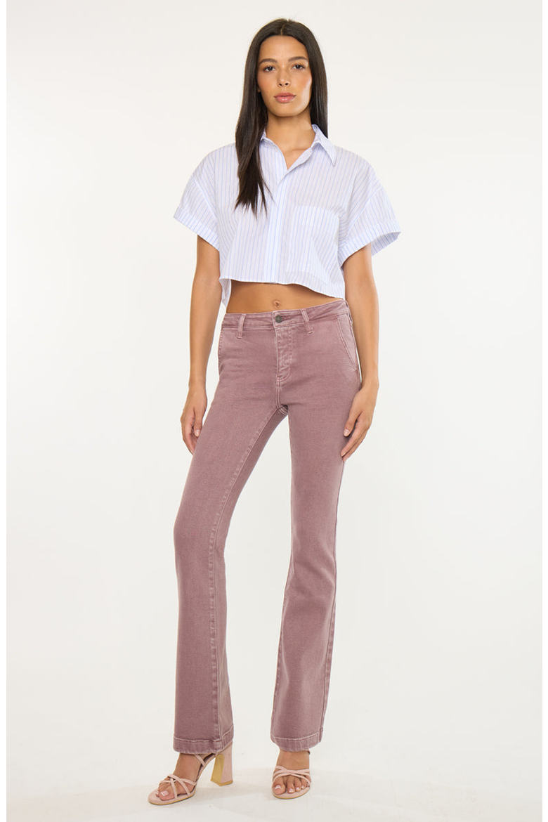 Max Mid Rise Trouser Bootcut Jeans, Main, color, Mauve