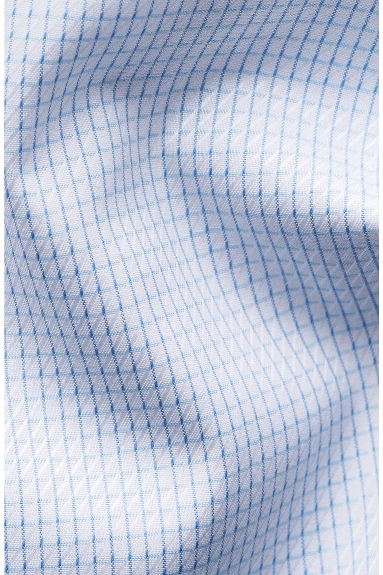 Slim Fit Microcheck Cotton Dress Shirt, Alternate, color, LIGHT BLUE